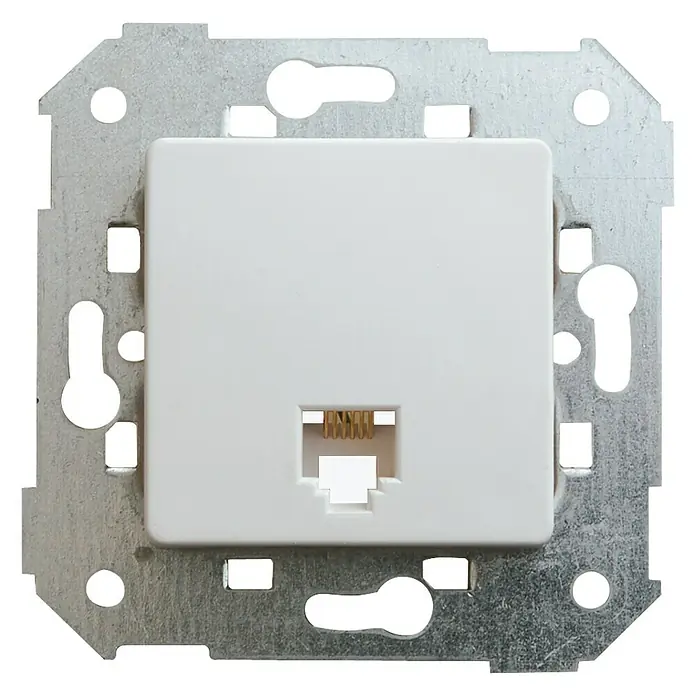 Simon 27 Toma de teléfono conector - Blanco