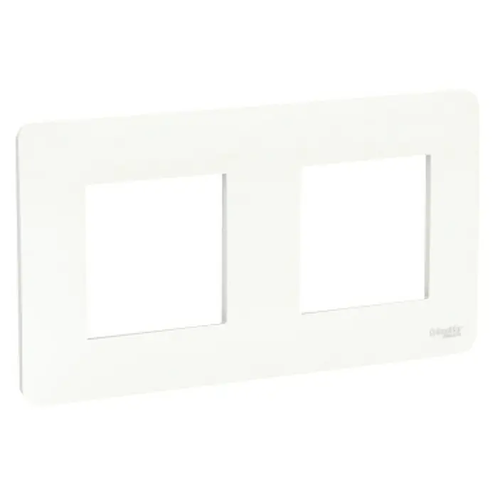 Schneider Electric New Unica Marco Studio - Blanco polar, x 2, Plástico, Montaje en la pared