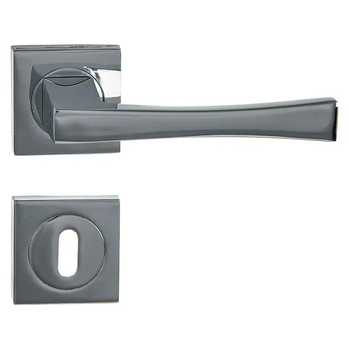 Juego de manillas Seattle - L x An x Al: 125 x 50 x 62 mm, Niquelado, Brillante