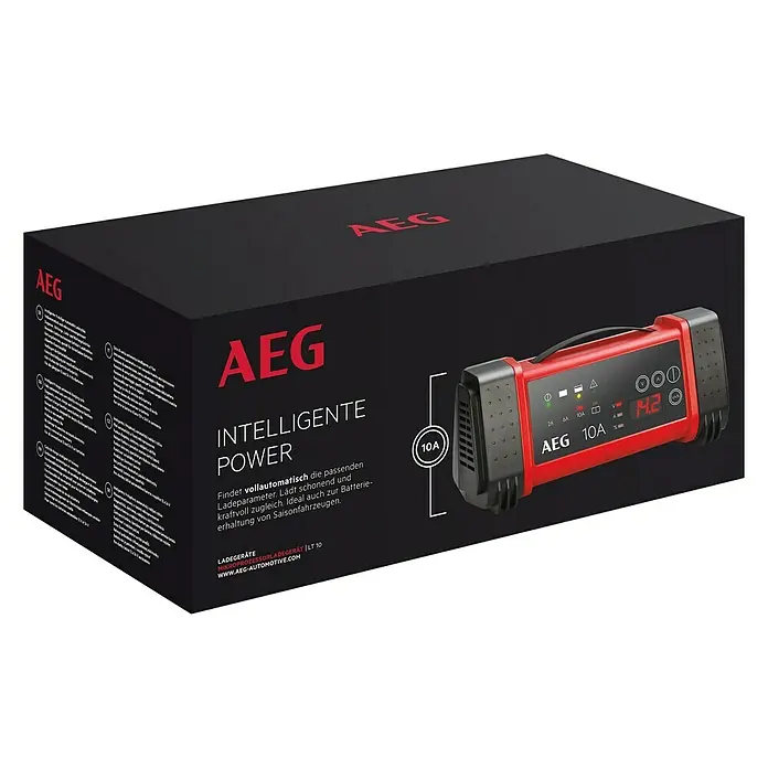 AEG Automatik-Ladegerät LT10 Microprozessor - Geeignet für: AGM-/Gel-/Blei-Säure-Batterien 12/24 V, 230 V - Vorderansicht