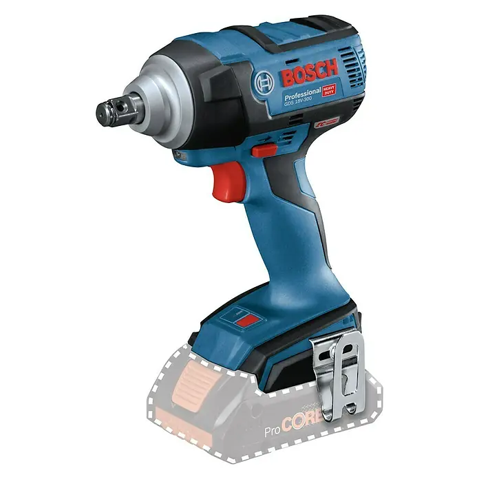 Bosch Professional Akku-Schlagbohrschrauber GDS 18V-300 - 18 V, Ohne Akku, Leerlaufdrehzahl: 0 U/min - 2.400 U/min - Vorderansicht