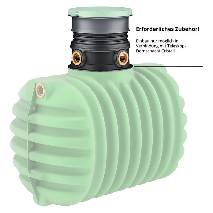 Garantia ProLine Regenwassererdtank Cristall - 1.600 l, Dunkelgrün - Detailaufnahme