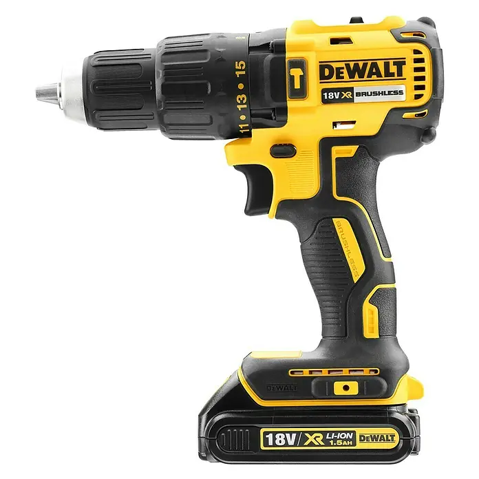 Dewalt XR Akku-Schlagbohrschrauber DCD778L2T - 18 V, 2 Akkus, 3 Ah, Leerlaufdrehzahl: 0 U/min - 1.750 U/min - Vorderansicht