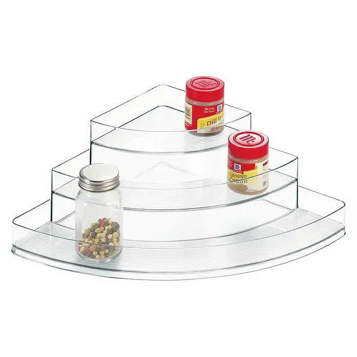 Especiero angular Linus - L x An x Al: 10 x 35,5 x 25,5 cm, Plástico, Transparente
