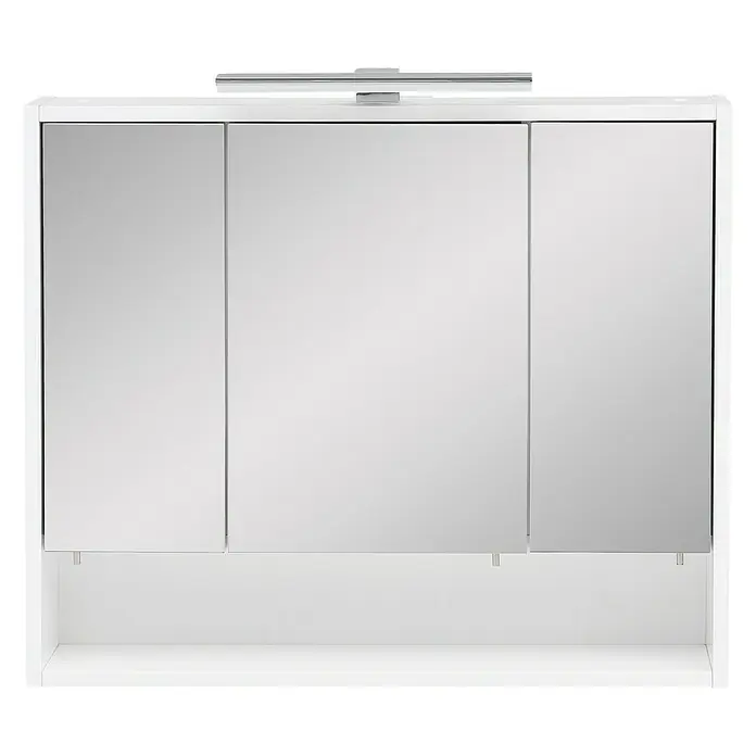 Schildmeyer Kimi LED-Spiegelschrank - B x H: 70 x 60,5 cm, Mit Beleuchtung, Spanplatte, Weiß - Vorderansicht