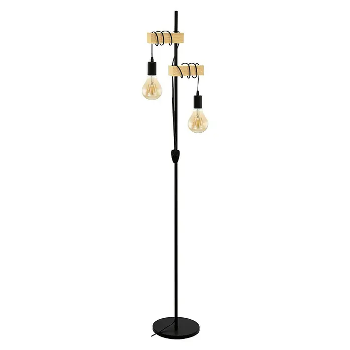 Eglo Townshend Lámpara de pie - An x Al: 25 x 166,5 cm, Marrón, Negro