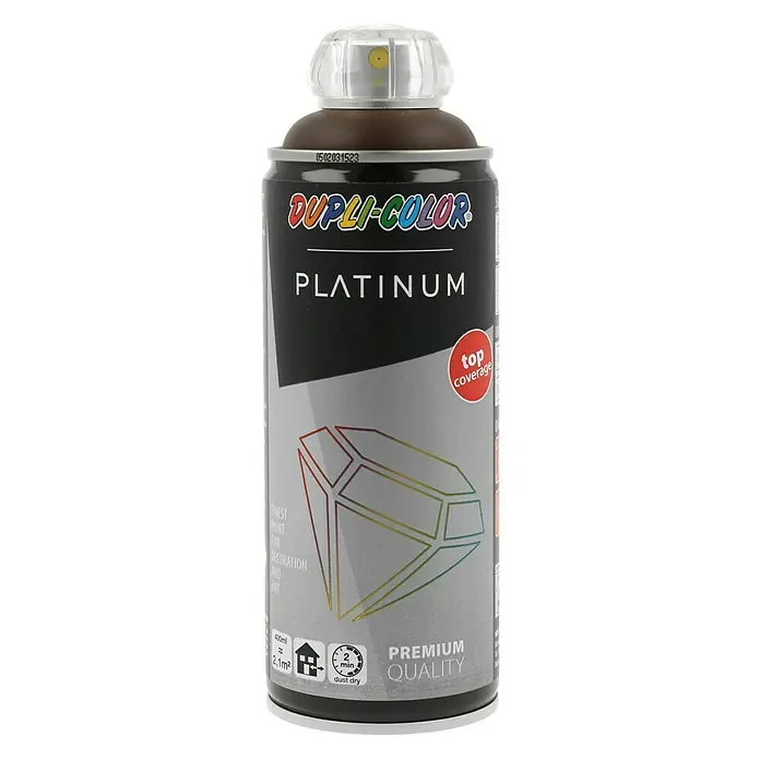 Dupli-Color Platinum Buntlack-Spray platinum RAL 8017 - Schokobraun, 400 ml, Seidenmatt - Vorderansicht