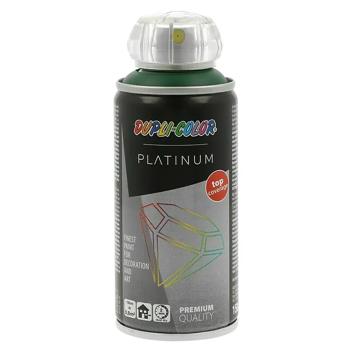 Dupli-Color Platinum Buntlack-Spray platinum RAL 6005 - Moosgrün, 150 ml, Seidenmatt - Vorderansicht