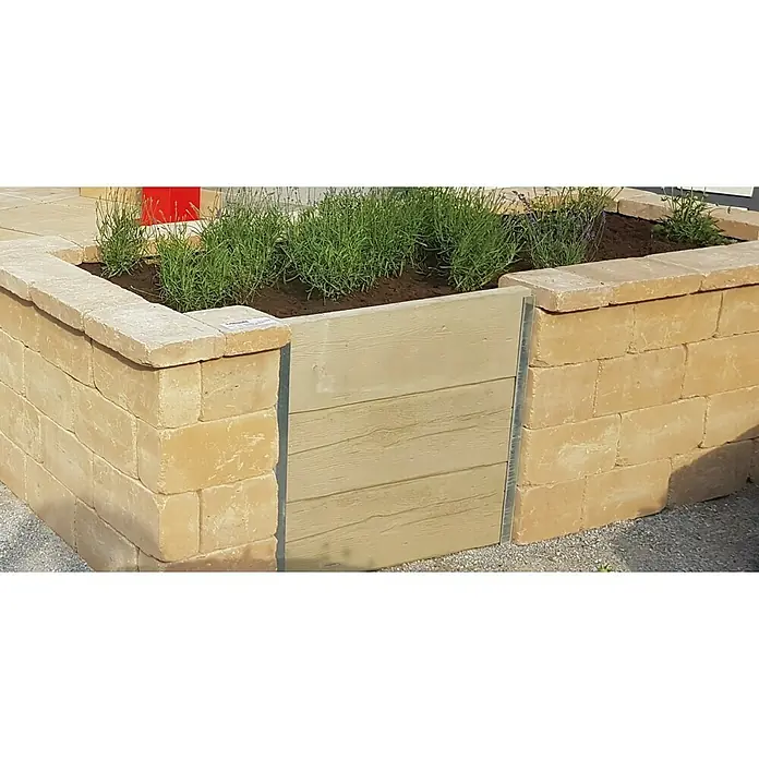 Seesteiner Hochbeet Quadro - L x B x H: 264 x 120 x 78 cm, Stein, Sandstein
