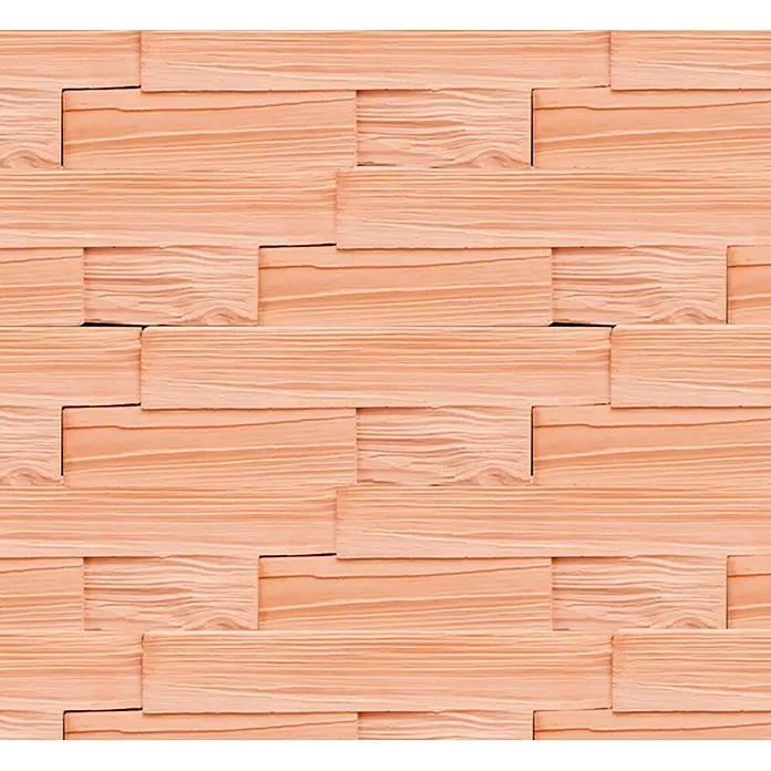 Dominart Verblendstein Pinestripe - 39,2 x 11,2 cm, Braun/Beige, Holzoptik