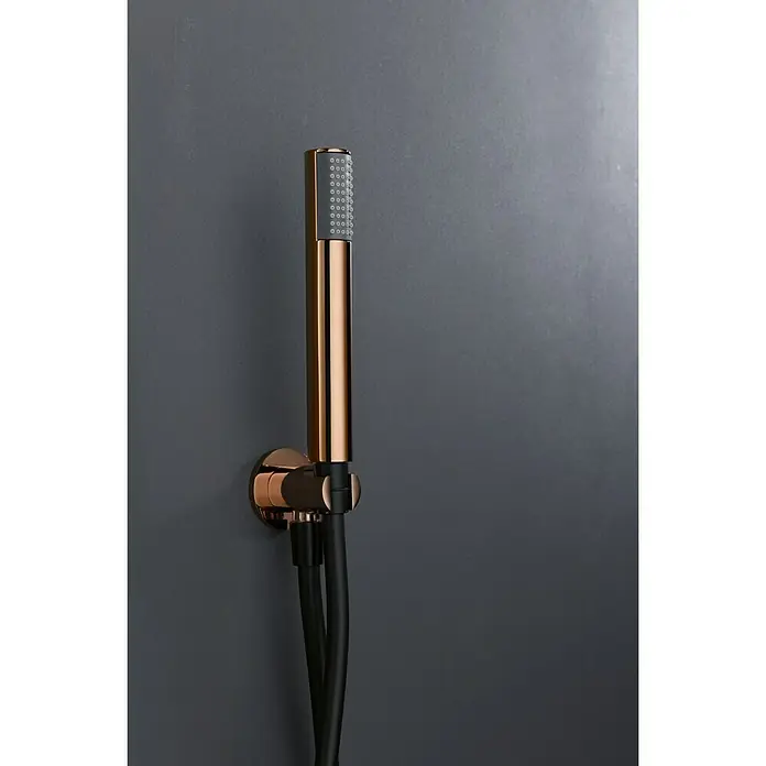 Imex Milos Conjunto de ducha empotrado - Negro/Oro rosa