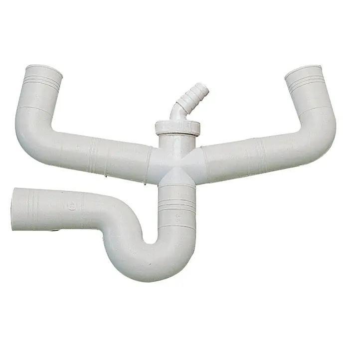 Sifón flexible doble - 35 x 35 mm