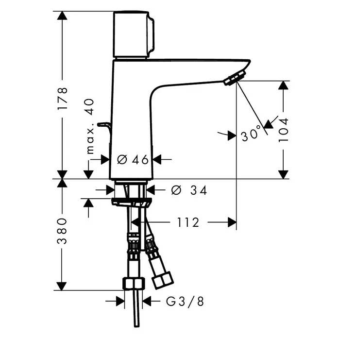 Hansgrohe Talis Select Waschtischarmatur E 110 - Chrom
