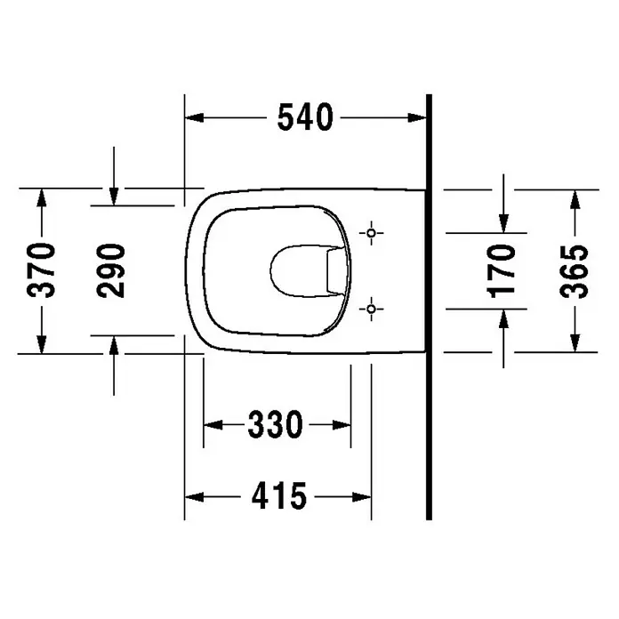 Duravit DuraStyle Wand-WC - Spülrandlos, Mit antibakterieller Glasur, Spülform: Tief, Sichtbarkeit Befestigung: Sichtbar, Weiß