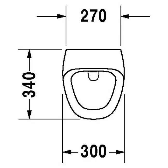 Duravit DuraStyle Urinal - Netzbetrieben, Mit Spülrand, Mit antibakterieller Glasur, Zulauf: Hinten, Absaugspülung, Mit Zielobjekt