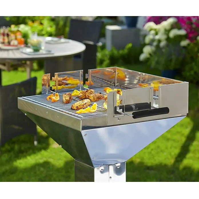 Grillstar Trichtergrill Colorado - Silber, Hauptgrillfläche: 48 x 46 cm