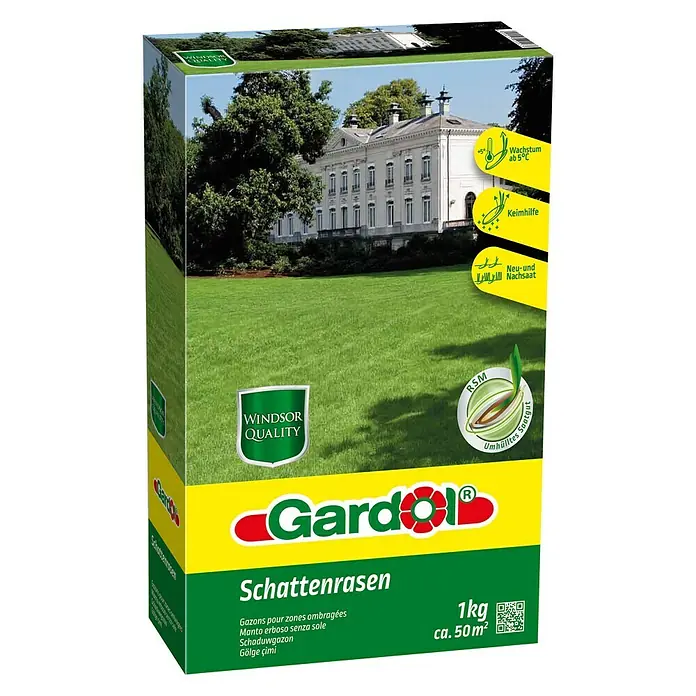 Gardol Windsor Schattenrasensamen - 1 kg, 50 m² - Linke Seitenansicht