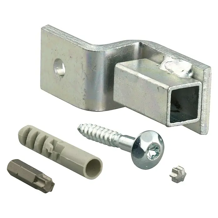 Stabilit Befestigungs-Set für Fenstergitter - Wandmontage, Geeignet für: Stäbe 12 x 12 mm - Vorderansicht