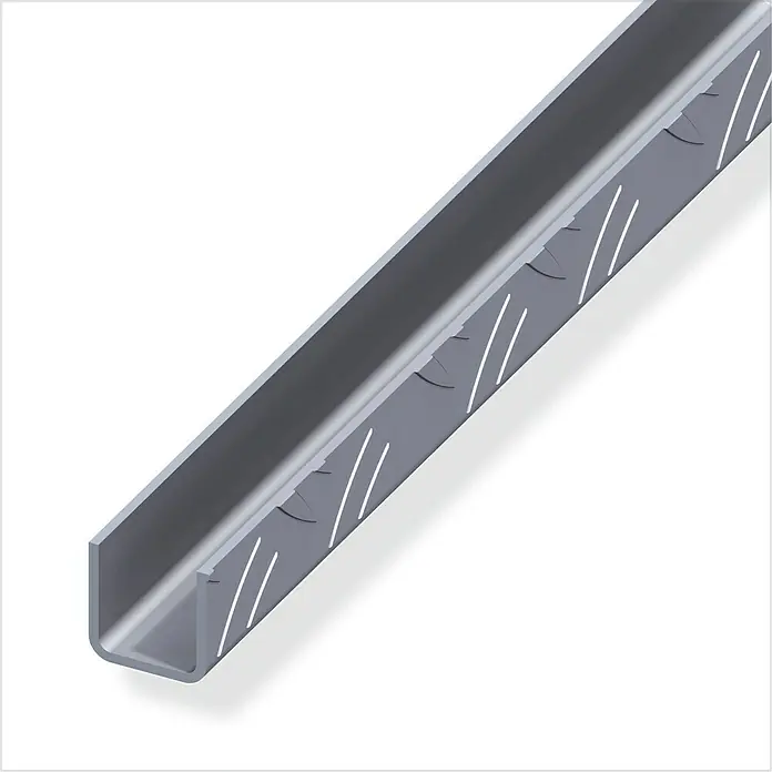 Kantoflex Riffelblechprofil - 1.000 x 23,5 mm, Stärke: 1,5 mm, Aluminium, Blank - Linke Seitenansicht