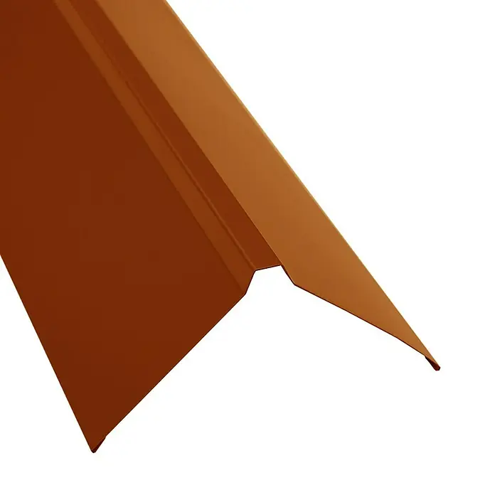 Probau Dachfirst Gerade PP12 - Terrakotta, Länge: 100 cm, Stahl - Vorderansicht