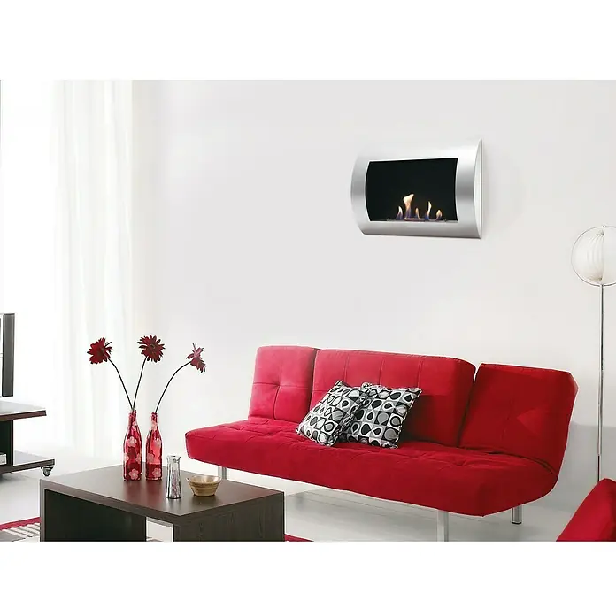 Purline Chimenea de bioetanol Inox-Classic - 60 x 13,4 x 45 cm, Plateado - Foto ambiente
