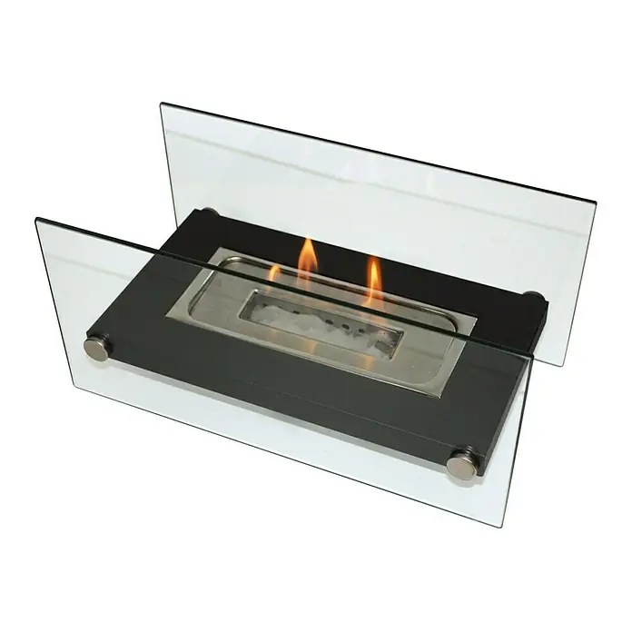 Purline Chimenea de bioetanol Oniros - 16 x 34 x 16 cm, Negro - Vista frontal