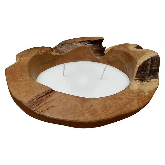 Vela decorativa - Diámetro: 30 cm, Número de mechas: 2 ud. - Vista frontal