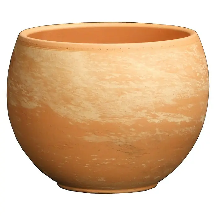 Pflanztopf Luna - Außenmaß (Ø x H): 26 x 19,1 cm, Naturmaterialien, Terracotta - Vorderansicht