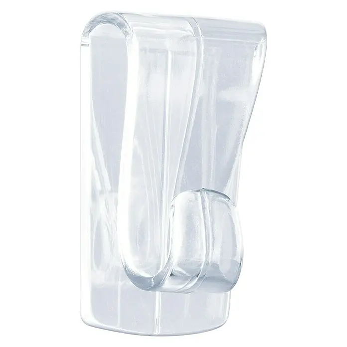 Tesa Klebehaken - Geeignet für: Glas, Belastbarkeit: 1 kg, 2 Stk., Transparent - Detailaufnahme
