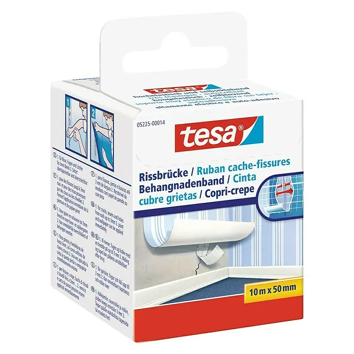 Tesa Behangnadenband - 10 m x 50 mm - Zijaanzicht rechts