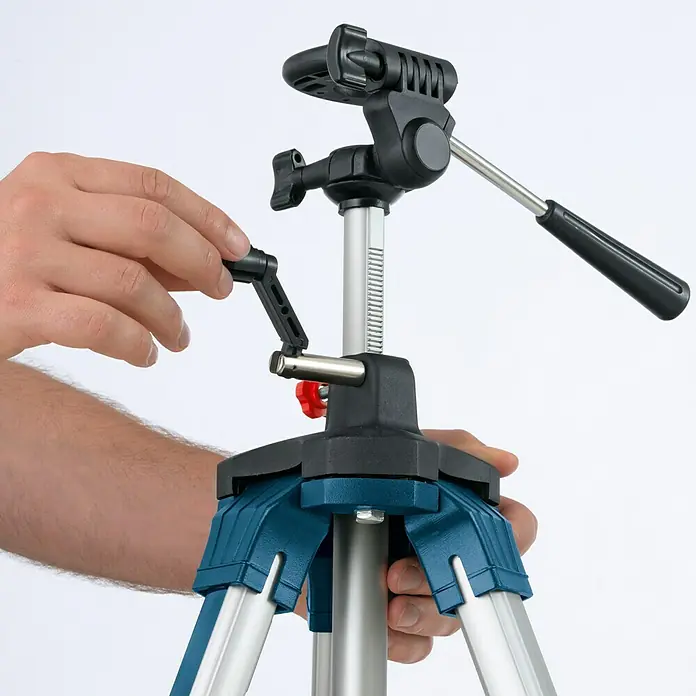Bosch Professional Stativ BT 250 - Höhenverstellung: 97,5 - 250 cm, Stativ-Gewinde: ¼″ - Detailaufnahme