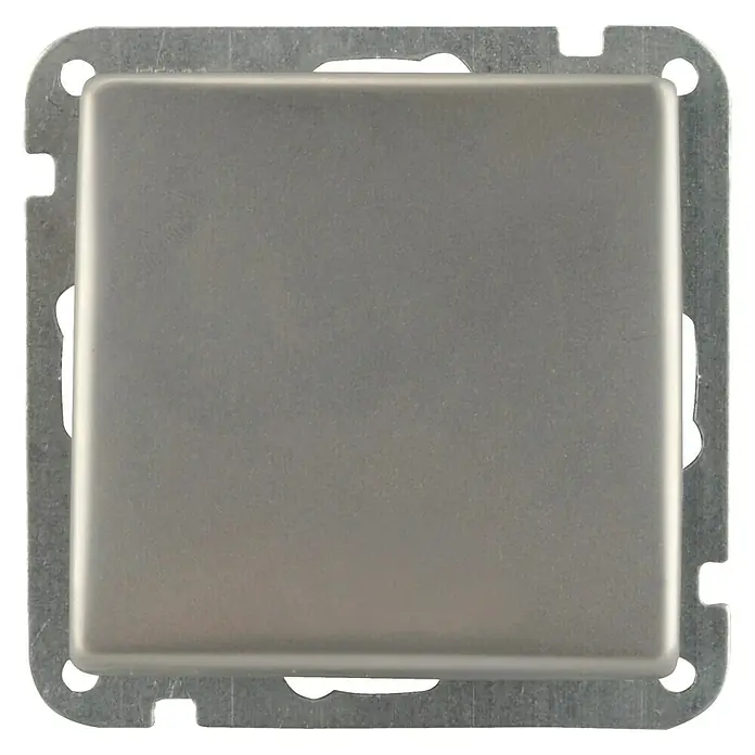 Voltomat FERA Kreuzschalter - Silber, Unterputz, Edelstahl, 10 A - Vorderansicht