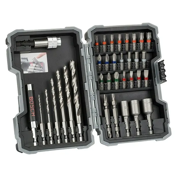 Bosch Professional Set svrdla i bitova Robustline - 35 -dij., Prikladno za: Drvo - Pogled sprijeda