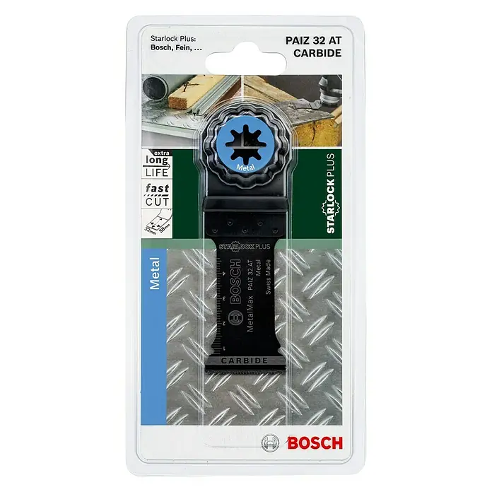 Bosch Nastavak za višenamjenski alat Carbide PAIZ 32 AT - Prikladno za: Aluminij, 50 x 32 mm, Sustav STARLOCK-Plus - Pogled sprijeda