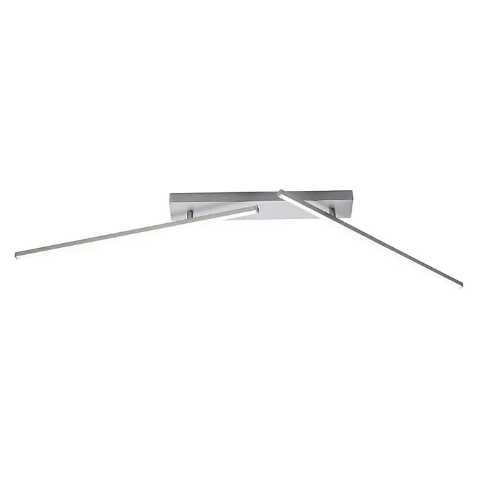 Paul Neuhaus Inigo LED-Deckenleuchte - 15 W, L x B x H: 111 x 80,5 x 7 cm, Silber, Warmweiß - Ansicht von unten