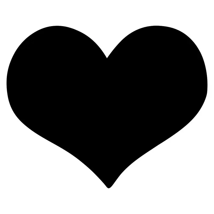 Pizarra de pared - Corazón, Pizarra con marcador - Vista frontal