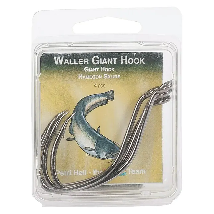 Westline Wallerhaken Giant Hook - Größe: 4/0, High Carbon-Stahl, 4 Stk., Brüniert