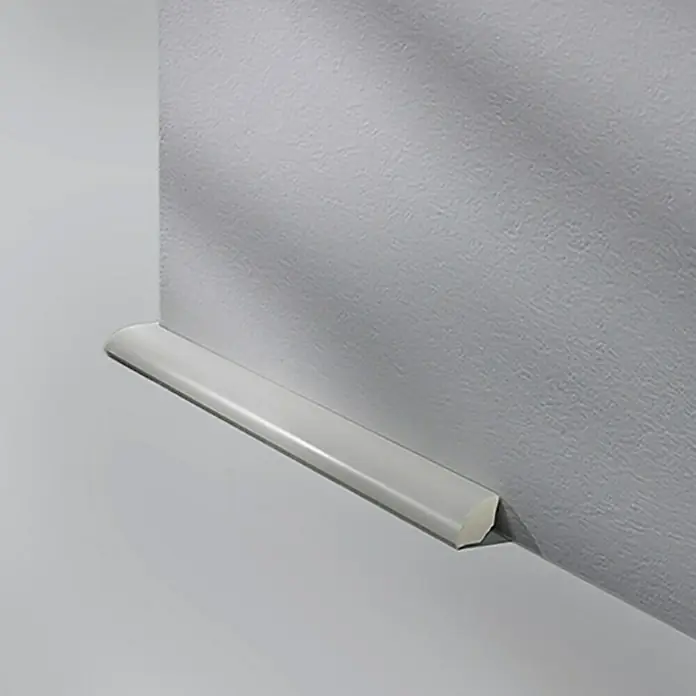 LOGOCLIC Polukružna kutna lajsna Svijetlosivi - 2,5 m x 14 mm x 14 mm, Polukružna - Živopisni prikaz