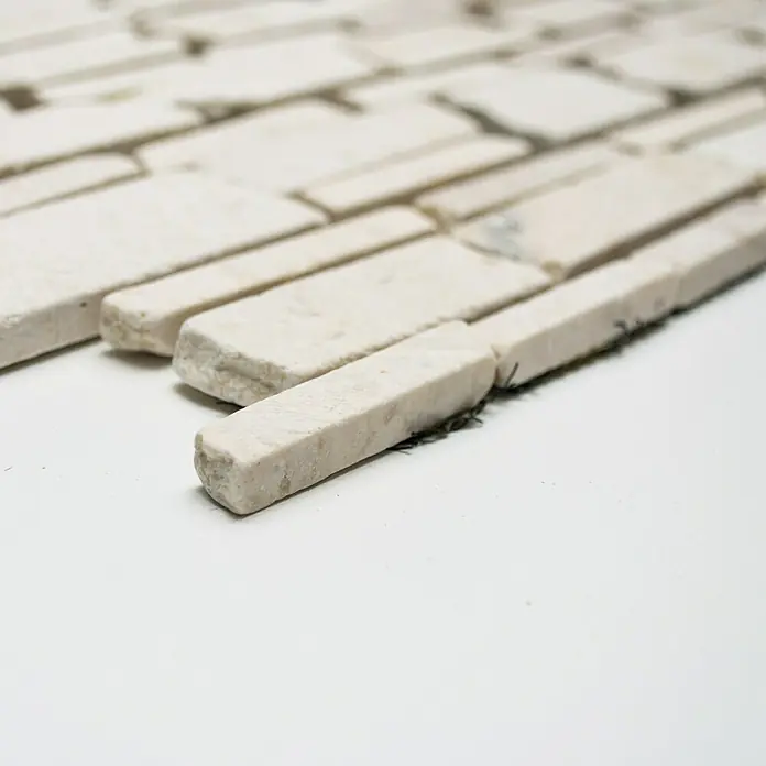 Mosaikfliese MOS BRICK 200 - 30,5 x 30,5 cm, Weiß, Matt - Vorderansicht