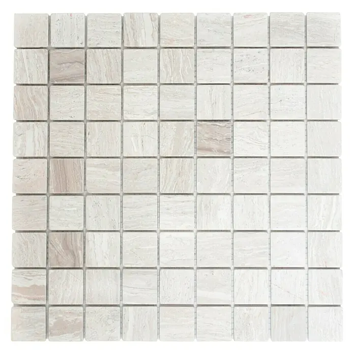 Mosaikfliese Quadrat Uni MOS 32/2012 - 30,5 x 30,5 cm, Grau, Matt - Ansicht von oben