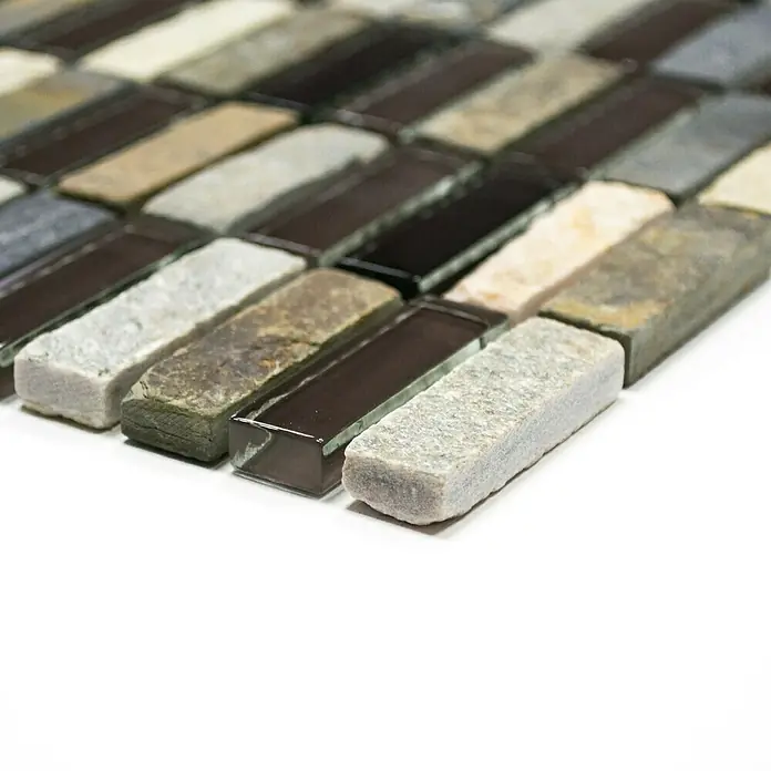 Mosaikfliese Crystal Mix XCM SM08 - 29,8 x 30,4 cm, Bunt, Glänzend - Vorderansicht