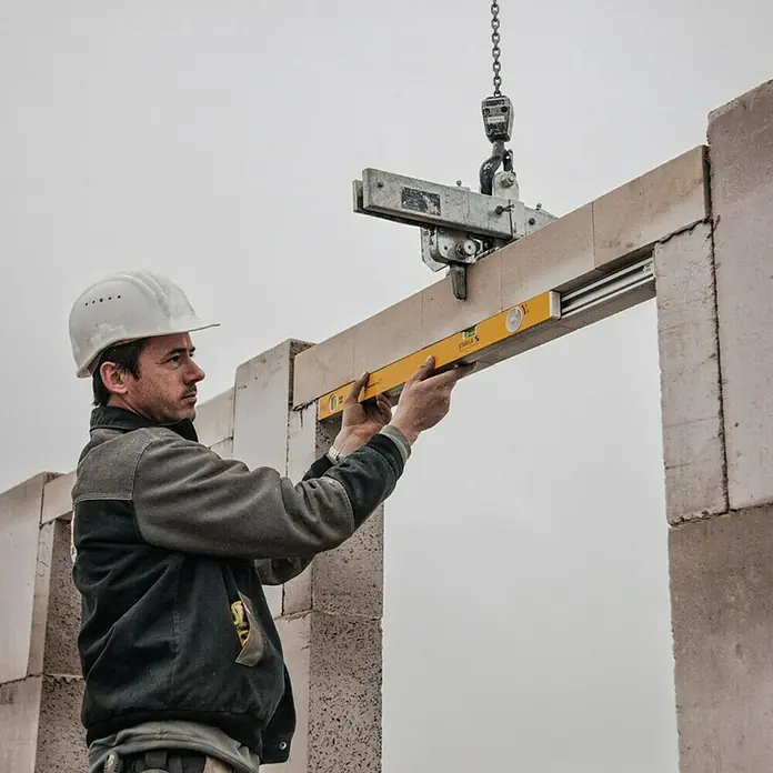Stabila Wasserwaage 80 T - Verstellbar: 80 cm - 127 cm, Anzahl Libellen: 2 Stk. - Anwendungsbeispiel