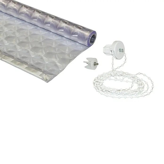 Eco-Dur Ersatzvorhang - Passend für: Eco-Dur Duschrollo deluxe, Kreisel, Transparent - Detailaufnahme
