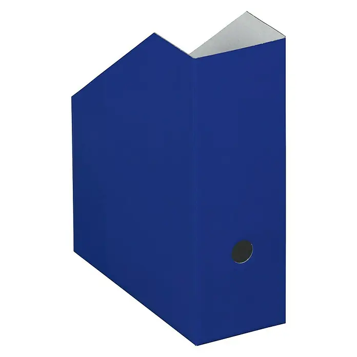 Nips Zeitschriftenbox - L x B x H: 26,5 x 10,5 x 31,5 cm, 5 Stk., Geeignet für: DIN A4, Blau - Rechte Seitenansicht