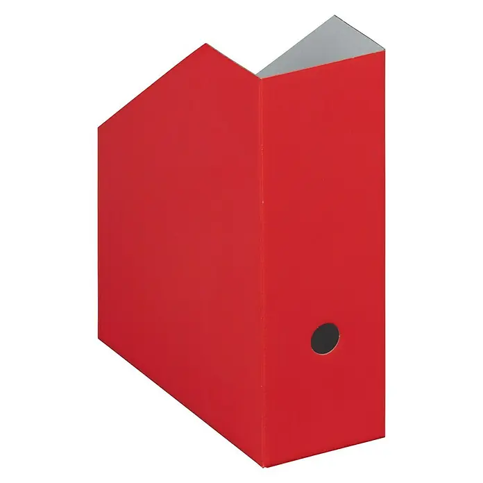 Nips Zeitschriftenbox - L x B x H: 26,5 x 10,5 x 31,5 cm, 5 Stk., Geeignet für: DIN A4, Rot - Rechte Seitenansicht