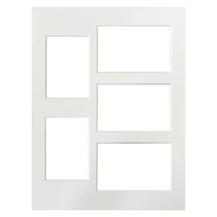 Nielsen Paspartu - Antički bijele boje, 3 slike veličine 10 x 15 cm / 2 slike veličine 9 x13 cm - Pogled sprijeda