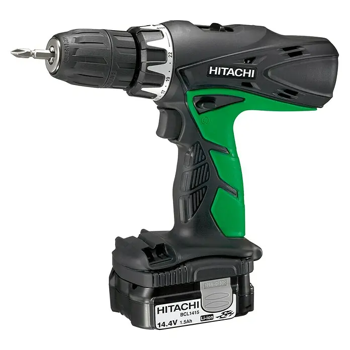Hitachi Akku-Schlagschrauber DV14DCL2 - 14,4 V, Li-Ionen, 1,5 Ah, 2 Akkus, Leerlaufdrehzahl: 0 U/min - 1.500 U/min