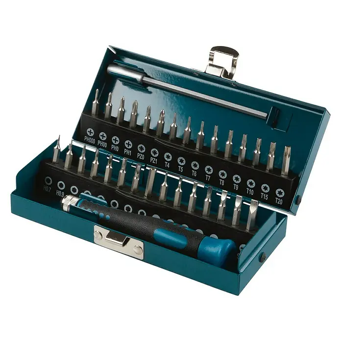 Wolfcraft Micro-Bit-Set - 32 -tlg., Geeignet für: Arbeiten an schwer zugänglichen Stellen