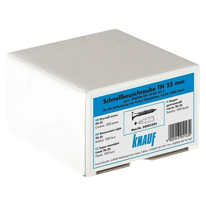 Knauf Schnellbauschraube - Durchmesser: 3,5 mm, Länge: 25 mm, 1.000 Stk.