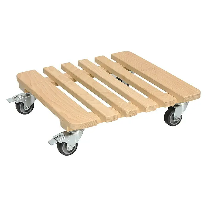 Gardol Podložak za biljke s kotačićima Classic Soft - Pravokutno, Bukva, Maksimalna nosivost: 200 kg - Pogled s lijeve strane